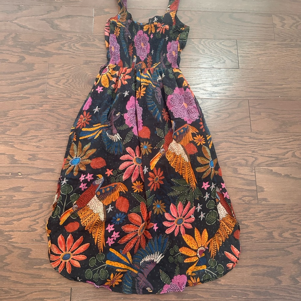 SAL ROSA Cotton/Silk Tropical Print Dress Size XS - Picture 3 of 8